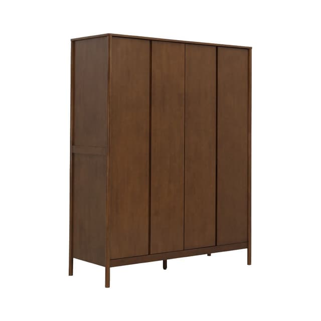 ตู้เสื้อผ้า 4 บาน รุ่นมิยาซากิ - สีวอลนัท