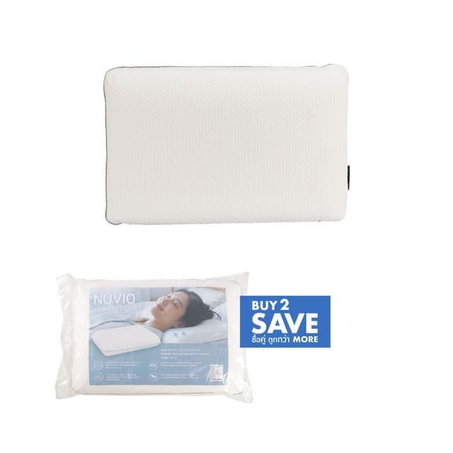 ซื้อ 1 แถม 1 หมอนหนุนเมมโมรี่ รุ่นนูวีโอ ขนาด 56 x 36 x 12 ซม.