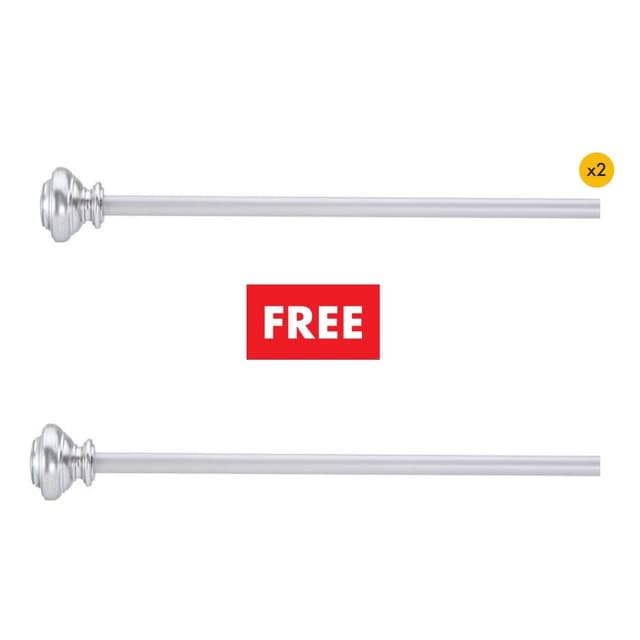 ซื้อ 1 แถม 1 ชุุดรางม่านขยาย รุ่นแคพ 16 มม. 28-48 นิ้ว (คละแบบได้)