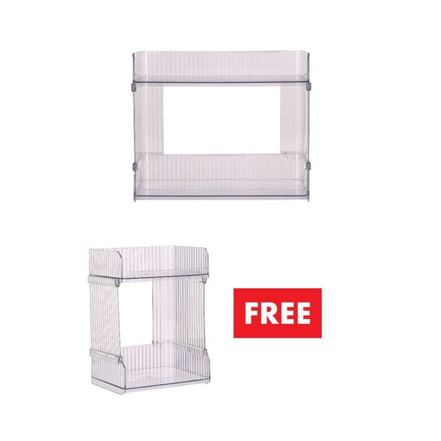 ซื้อชั้นวางของในห้องน้ำ 2 ชั้น รุ่นอควา-B แถมฟรี! ชั้นวางของในห้องน้ำ 2 ชั้น รุ่นอควา-A