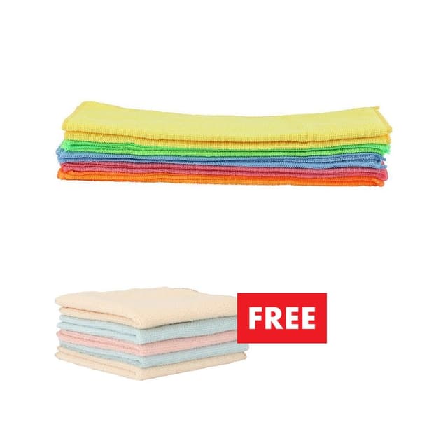 ซื้อผ้าไมโครไฟเบอร์ รุ่นแอบซอร์บบี้ (10 ชิ้น/ชุด) แถมฟรี! ผ้าไมโครไฟเบอร์ รุ่นแอบซอร์บบี้ (5 ชิ้น/ชุด)