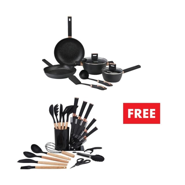 ซื้อชุดเครื่องครัว รุ่นวีวิน (8 ชิ้น/ชุด) แถมฟรี! ชุดมีดพร้อมฐานรอง รุ่นแอมเชฟ (19 ชิ้น/ชุด)