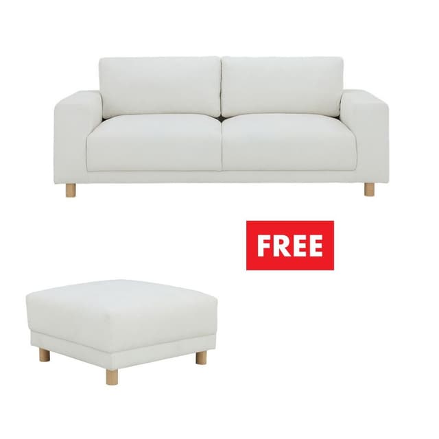 ซื้อโซฟาผ้า 3 ที่นั่ง รุ่นโอตารุ แถมฟรี! สตูลผ้า รุ่นโอตารุ