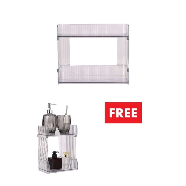 ซื้อชั้นวางของในห้องน้ำ 2 ชั้น รุ่นอควา-B แถมฟรี! ชั้นวางของในห้องน้ำ 2 ชั้น รุ่นอควา-A