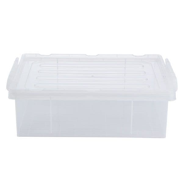 กล่องเหลี่ยมฝาล็อก รุ่นสเตก้า ขนาด 15 ลิตร - สีใสโปร่ง