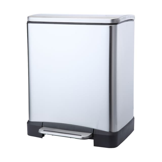 ถังขยะขาเหยียบทรงเหลี่ยม รุ่นเอช-บีม ขนาด 20 ลิตร - สีเงิน