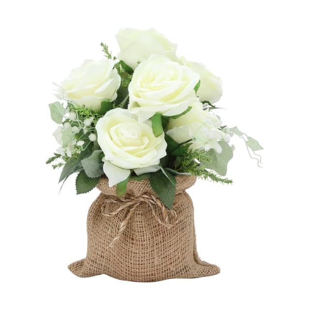 ดอกไม้ในกระสอบใหญ่ รุ่นโรสยิปโซ - สีขาว