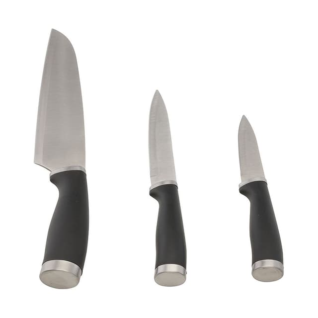 ชุดมีด รุ่น เค-นิฟ (3 ชิ้น/ชุด) - สีดำ/เงิน