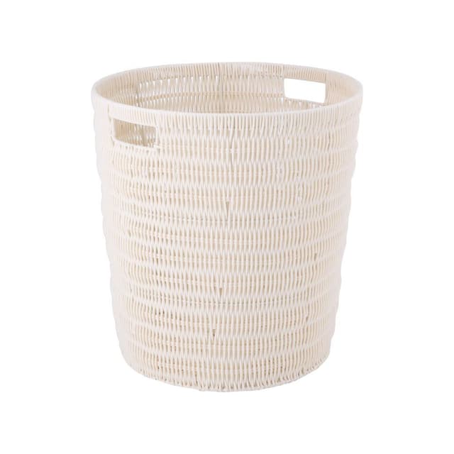 ตะกร้าใส่ผ้า รุ่นบารอส ขนาด 38.5 x 38.5 x 39 ซม. - สีครีม