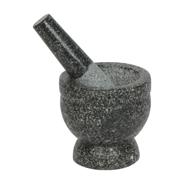 ครกหินพร้อมสาก รุ่นแฟคเคลมาน ขนาด 5 นิ้ว - สีดำ