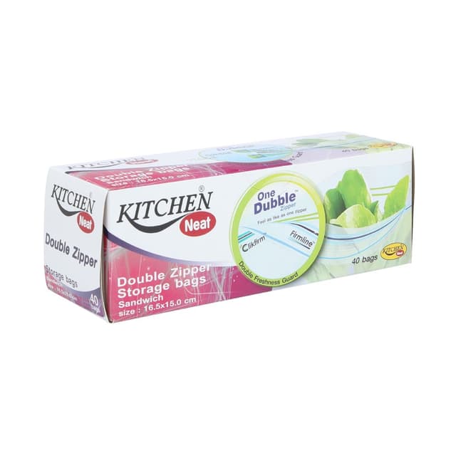 ถุงซิปคู่ถนอมอาหาร รุ่นคิต นีค ขนาด 16.5 x 15 ซม. - ใสโปร่ง