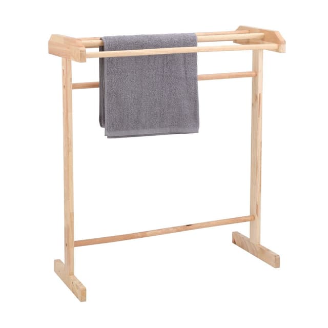 ราวตากผ้าไม้ 4 เส้น รุ่น ดาวิน - ลายไม้ธรรมชาติ