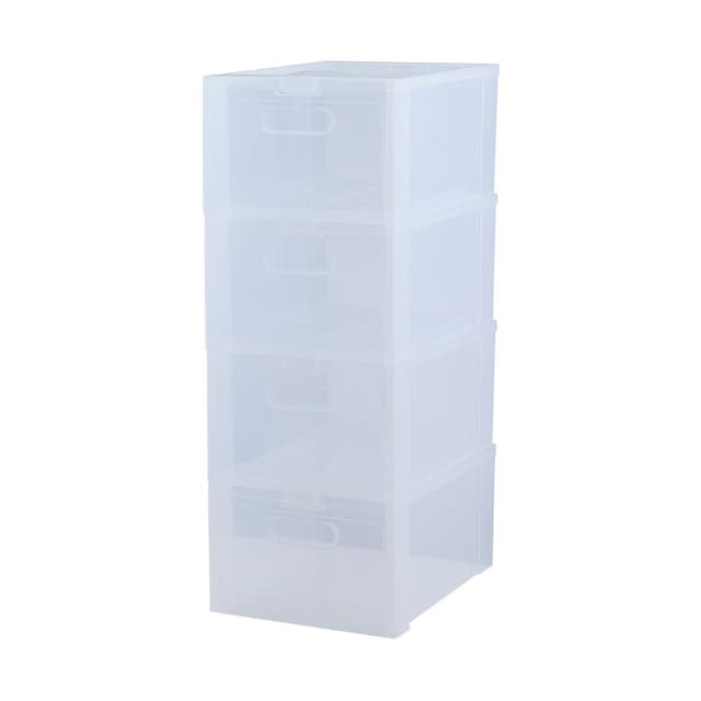 กล่องรองเท้า No.5657 รุ่นเลโก้ - สีใสโปร่ง