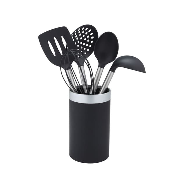 อุปกรณ์ประกอบอาหาร รุ่น เมอวิน (6 ชิ้น/ชุด) - สีดำ/เงิน