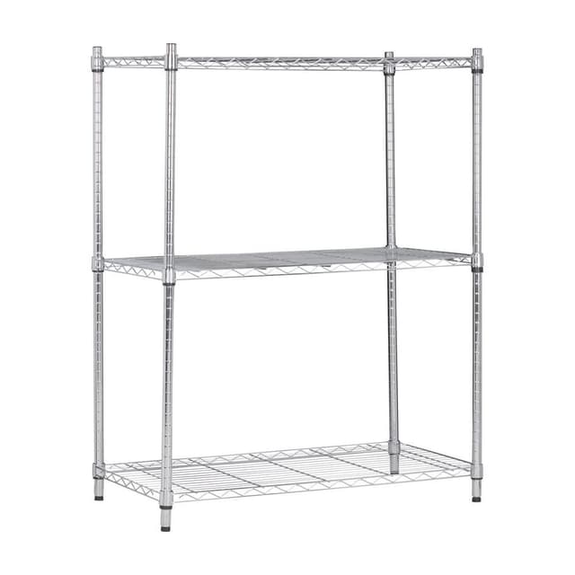 ชั้นวางของ 3 ชั้น รุ่นเวลเน็ท ขนาด 90 x 45 x 120 ซม. - สีเงินโครเมี่ยม