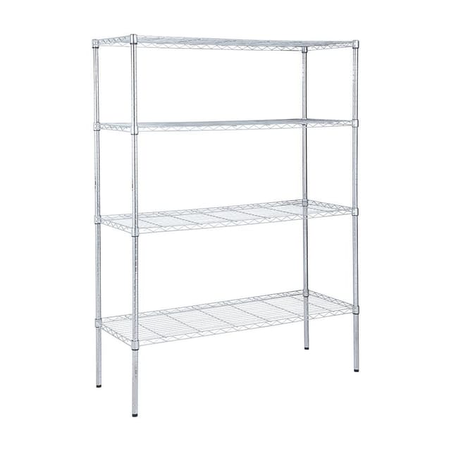 ชั้นวางของ 4 ชั้น รุ่นเวลเน็ท 122 x 45 x 160 ซม. - เงินโครเมี่ยม