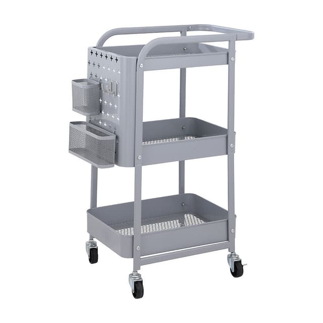 ชั้นวางของ 3 ชั้น+ล้อ รุ่นโฮวาร์ด - สีเทา