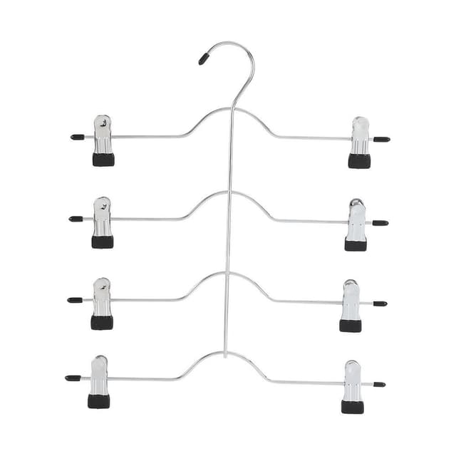 ไม้หนีบผ้าเหล็ก 4 ตัว รุ่นมาร์โก้ - สีเงิน/ดำ