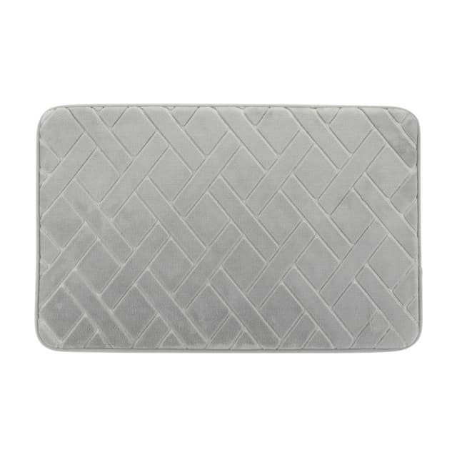 พรมเช็ดเท้าเมมโมรี รุ่นอีรินาร์ ขนาด 45 x 70 ซม. - สีเทาอ่อน