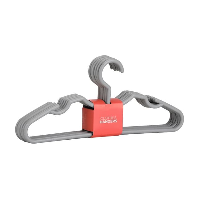 ไม้แขวนเสื้อ รุ่นนิปปอน (6 ชิ้น/ชุด) - สีเทา