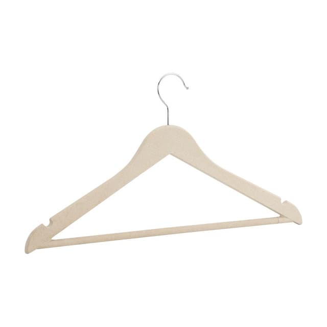 ไม้แขวนเสื้อ รุ่นวีแกน-เบส (5 ชิ้น/ชุด) - สีเบจ