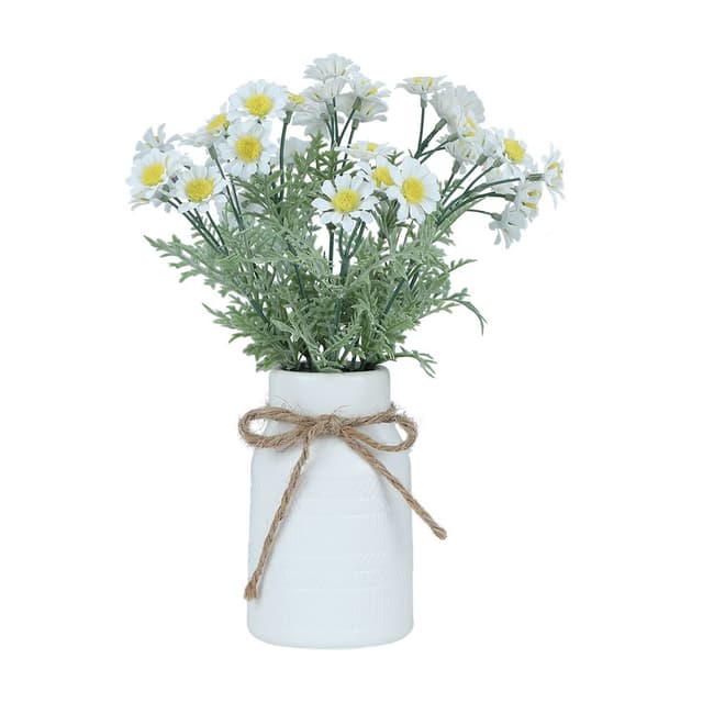 ดอกไม้ในแจกันเซรามิก รุ่นเลน่า - สีเหลือง