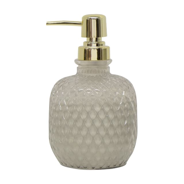 ที่ใส่สบู่เหลว รุ่นทินน่า ขนาด 9 x 16.5 ซม. - สีเทา/ทอง