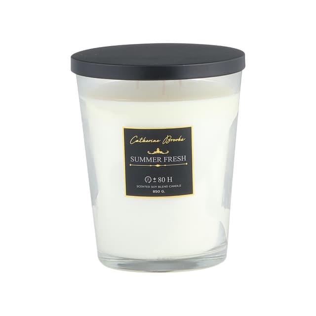 เทียน รุ่นแคทรีนบรู๊คส์ กลิ่นซัมเมอร์ เฟรช - สีขาว