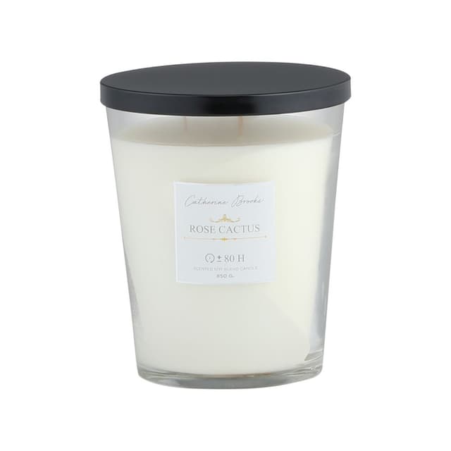 เทียน รุ่นแคทรีนบรู๊คส์ กลิ่นโรส แคตตัส - สีขาว