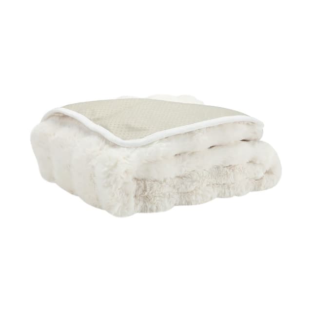 ผ้าคลุมโซฟา รุ่นแรบบี้-เบรด ขนาด 90 x 180 ซม. - สีขาวงาช้าง