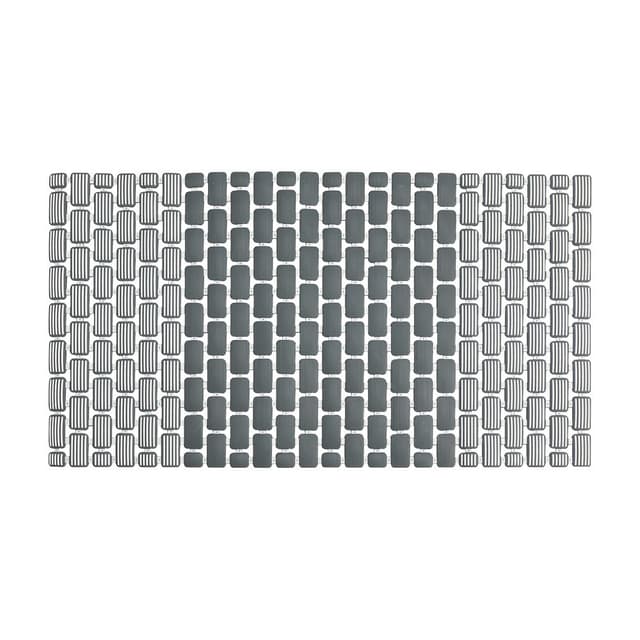 พรมห้องน้ำกันลื่น รุ่นชีสซี่ ขนาด 73 x 39.5 ซม. - สีดำ/เทา