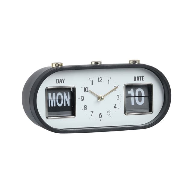 นาฬิกาปลุก รุ่นคาเลนนอส ขนาด 3.5 นิ้ว - สีขาว/ดำ