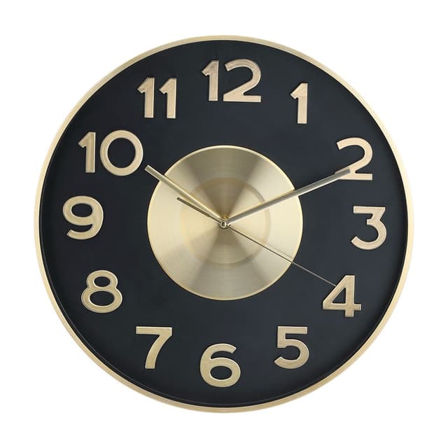 นาฬิกาติดผนัง รุ่นรัชโช่ ขนาด 16 นิ้ว - สีดำ/ทอง