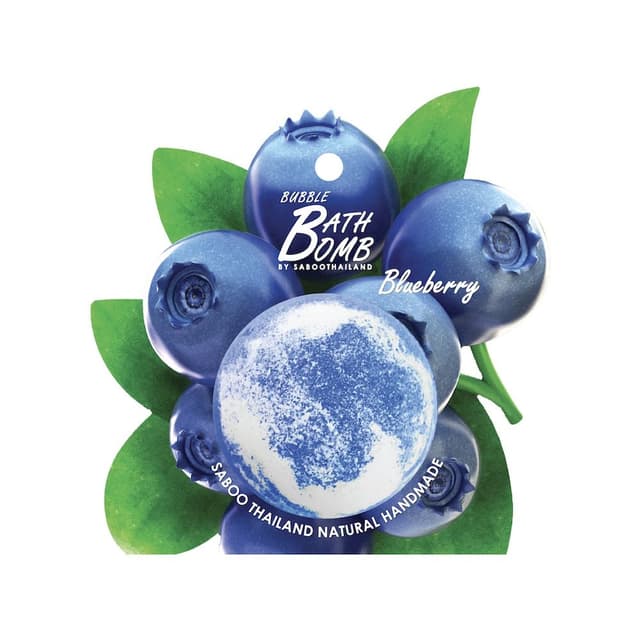 บาธบอมบ์ SABOOTHAILAND รุ่นบับเบิ้ล บาธ กลิ่นบลูเบอร์รี่ ขนาด 150 กรัม - สีน้ำเงิน/ขาว