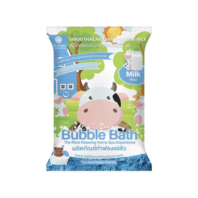 บาธพาวเดอร์ SABOOTHAILAND รุ่นบับเบิ้ล บาธ กลิ่นนม ขนาด 100 กรัม - สีขาว