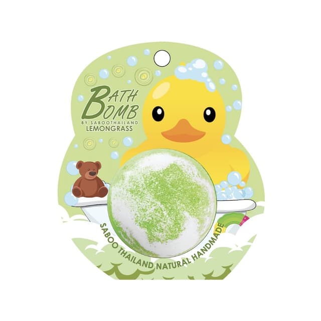 บาธบอมบ์ SABOOTHAILAND รุ่นบับเบิ้ล บาธ กลิ่นตะไคร้ ขนาด 150 กรัม - สีเขียว/ขาว