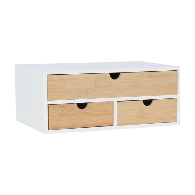 กล่องลิ้นชัก รุ่นโครี่ ขนาด 33 x 21 ซม. - สีขาว/ธรรมชาติ
