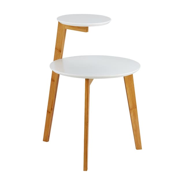 โต๊ะข้าง 2 ชั้น รุ่นโมนิโม่ ขนาด 40 x 47 x 60 ซม. - สีขาว/ธรรมชาติ