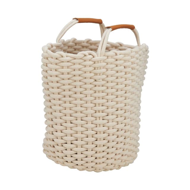 ตะกร้าผ้า รุ่นร็อพบี้ - สีขาว