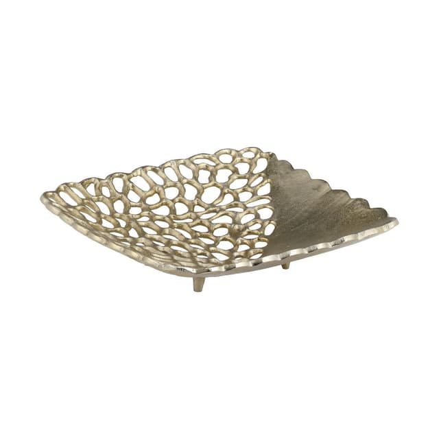 ถาดตกแต่งขอบหยัก รุ่นแทนเนสโค่ - สีทอง