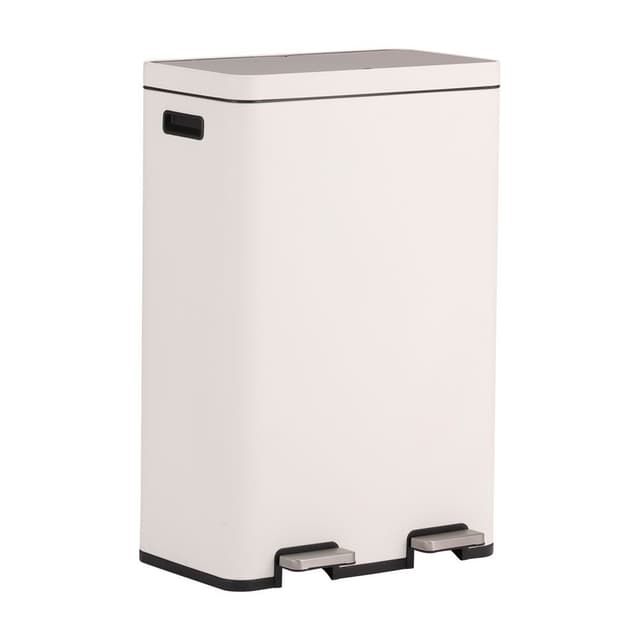 ถังขยะแบบเหยียบ 2 ช่อง รุ่นเอโกะ ขนาด 40 ลิตร - สีขาว