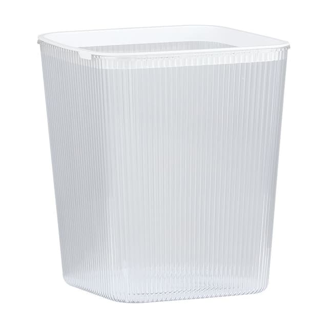 ถังขยะ รุ่นกลิซซี่ ขนาด 10.8 ลิตร - ใสโปร่ง/ขาว