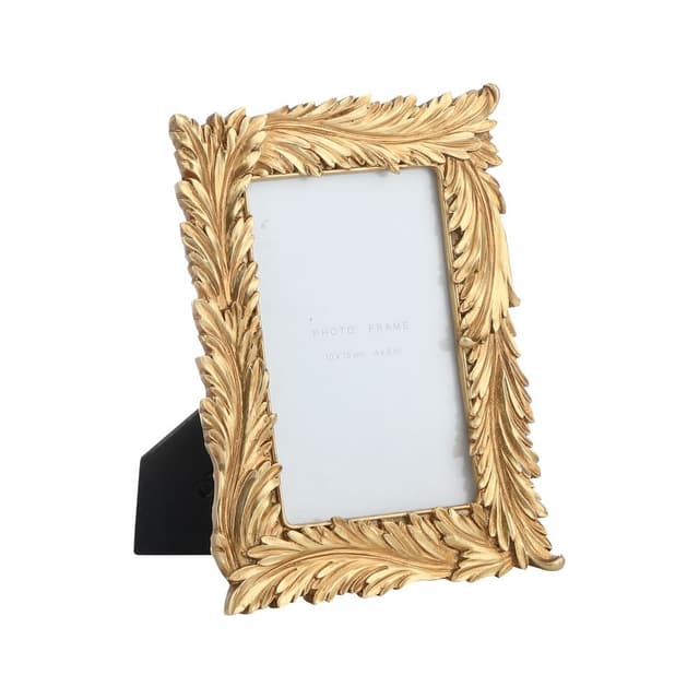 กรอบรูปลายใบไม้ รุ่นคูโซ่ ขนาด 4 x 6 นิ้ว - สีทอง