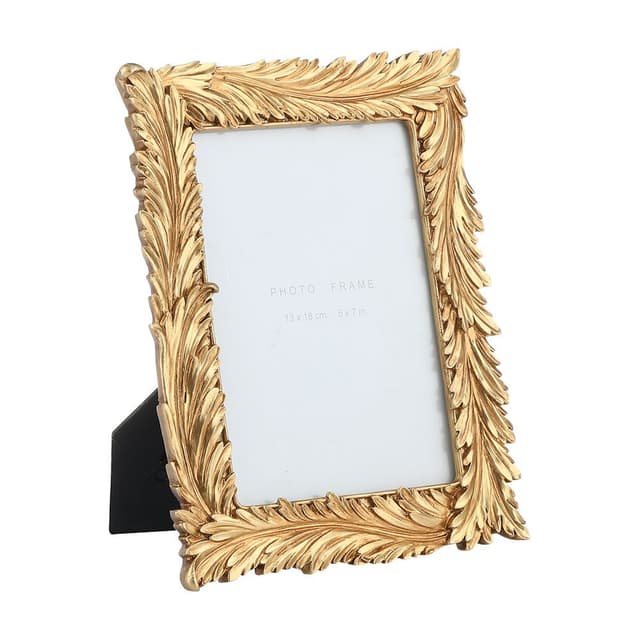 กรอบรูปลายใบไม้ รุ่นคูโซ่ ขนาด 5 x 7 นิ้ว - สีทอง