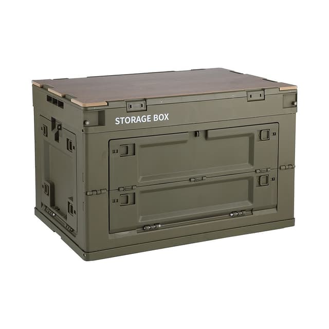 กล่องพับได้อเนกประสงค์ รุ่นเควนติน ไซส์ L - สีเขียวเข้ม/น้ำตาล