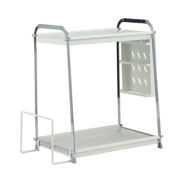 ชั้นวางของ 2 ชั้น รุ่นเทคโค่ - สีครีม/เงิน