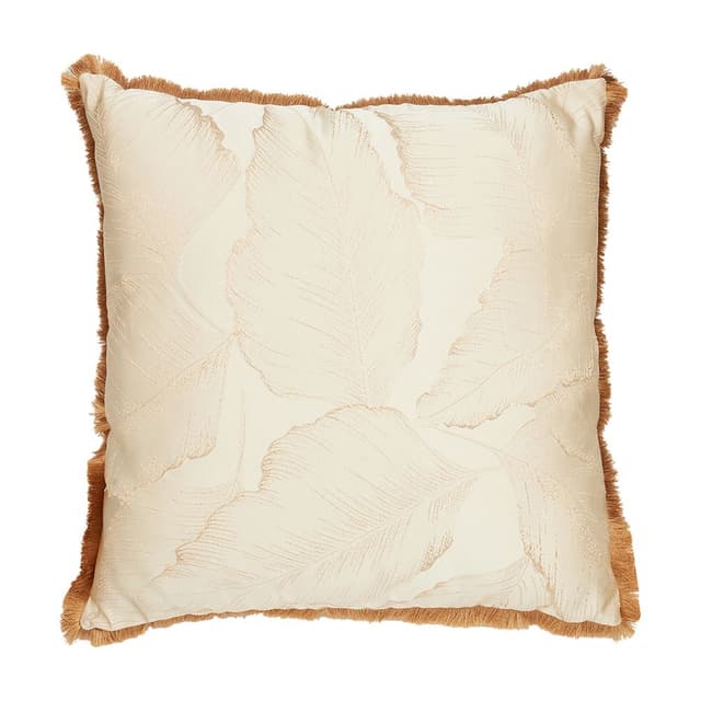 หมอนอิง รุ่นลักซ์ชู-ลีฟ ขนาด 50 x 50 ซม. - สีเบจ/ทอง