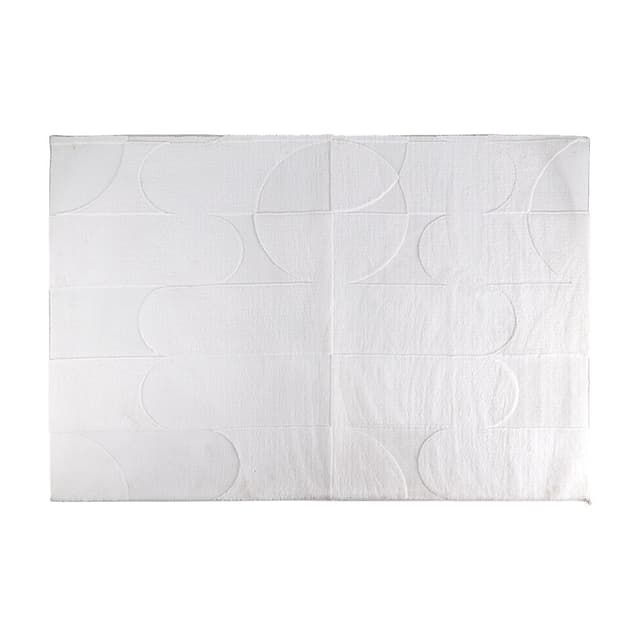 พรมปูพื้น รุ่นแรบบี้-เลเยอร์-เคิร์ฟ ขนาด 120 x 180 ซม. - สีขาวงาช้าง