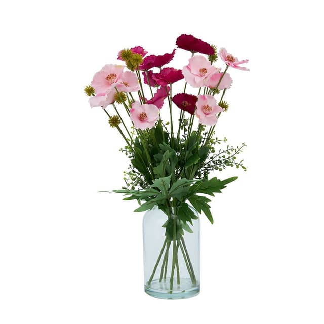 ป๊อปปี้ในแจกันแก้ว รุ่นป๊อปปี้ - คละสี/ใสโปร่ง