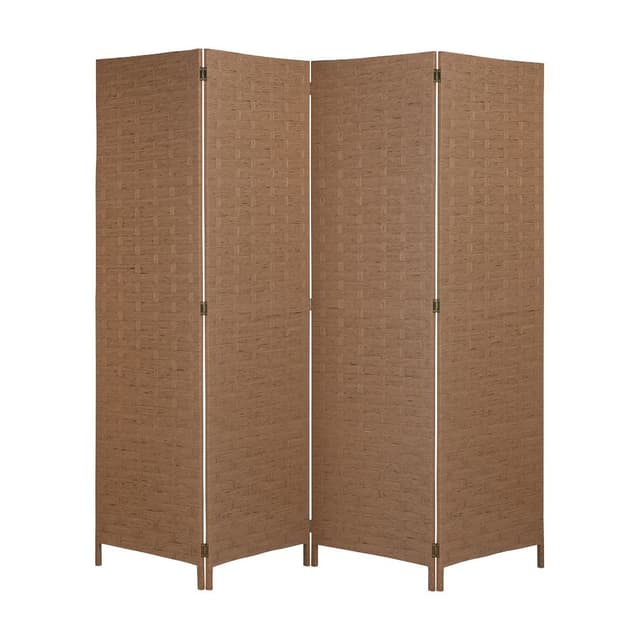 ฉากกั้นห้อง 4 บาน รุ่นซานย่า สูง 180 ซม. - สีน้ำตาล